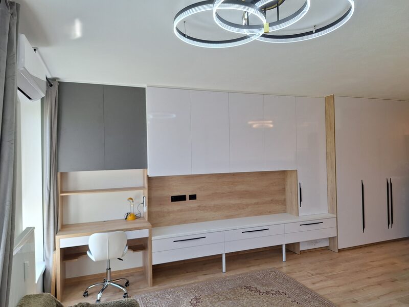 Obývačková stena – TV časť s pohyblivým podstavcom